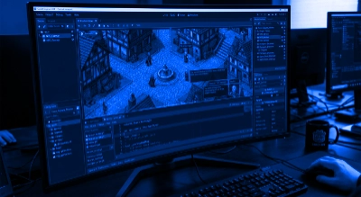 Godot Engine — industrial simulation render